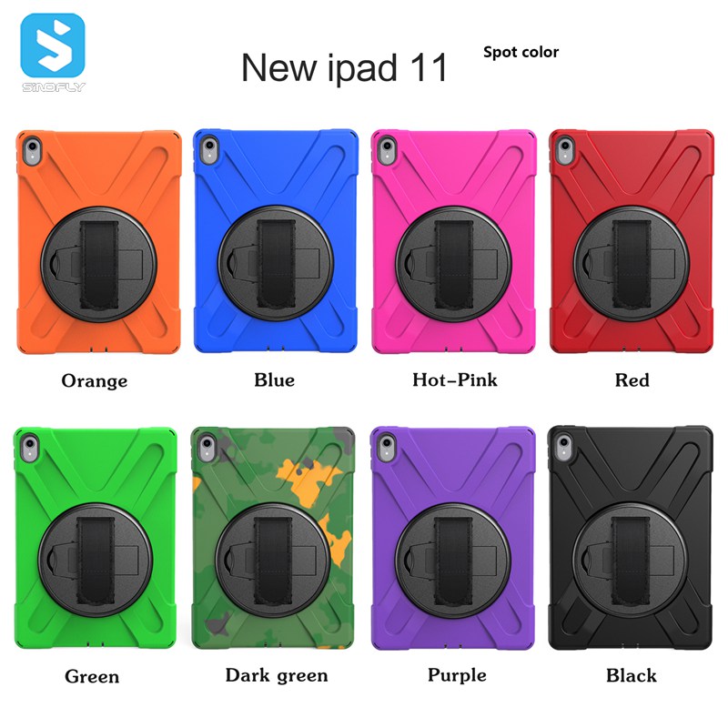 silicone PC with handle strap case for ipad pro 11